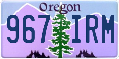 OR license plate 967IRM
