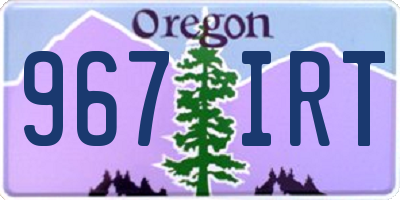 OR license plate 967IRT