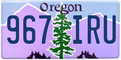 OR license plate 967IRU