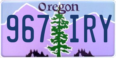 OR license plate 967IRY