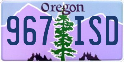 OR license plate 967ISD