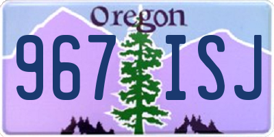 OR license plate 967ISJ