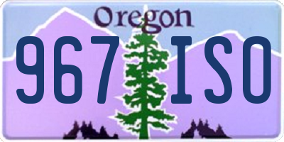 OR license plate 967ISO