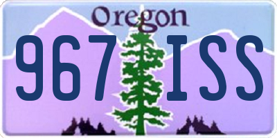OR license plate 967ISS