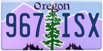 OR license plate 967ISX
