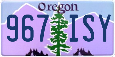 OR license plate 967ISY