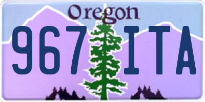 OR license plate 967ITA