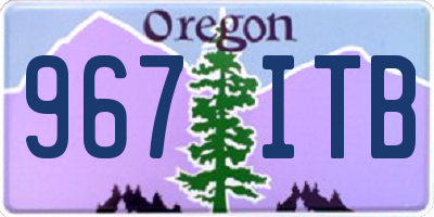 OR license plate 967ITB