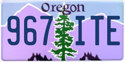 OR license plate 967ITE