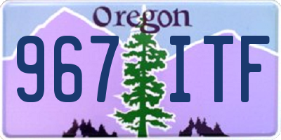OR license plate 967ITF