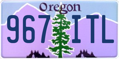 OR license plate 967ITL