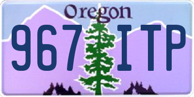 OR license plate 967ITP