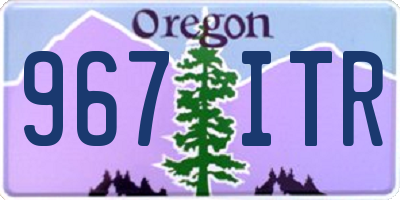 OR license plate 967ITR