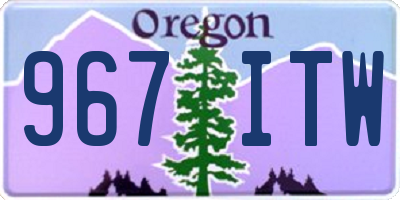 OR license plate 967ITW