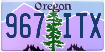 OR license plate 967ITX