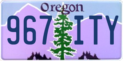 OR license plate 967ITY