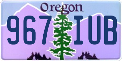 OR license plate 967IUB