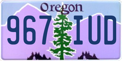 OR license plate 967IUD