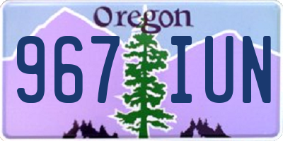 OR license plate 967IUN