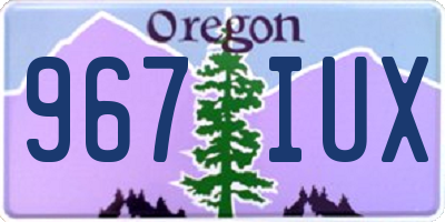 OR license plate 967IUX