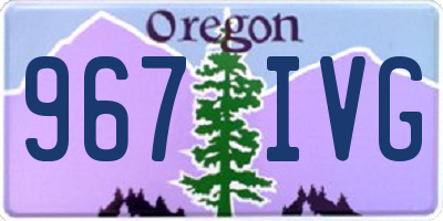 OR license plate 967IVG