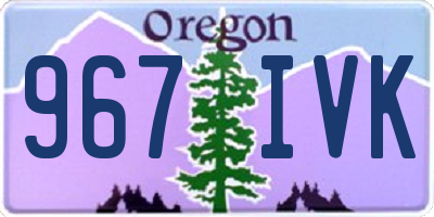 OR license plate 967IVK