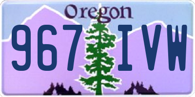 OR license plate 967IVW