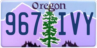 OR license plate 967IVY