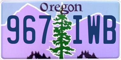 OR license plate 967IWB