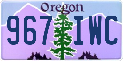 OR license plate 967IWC