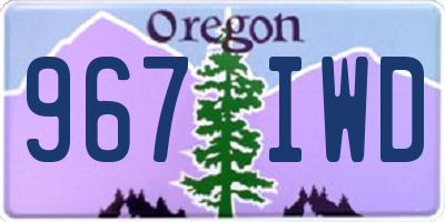 OR license plate 967IWD