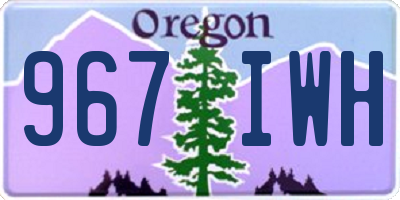 OR license plate 967IWH