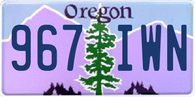 OR license plate 967IWN
