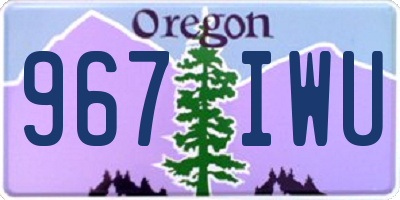 OR license plate 967IWU