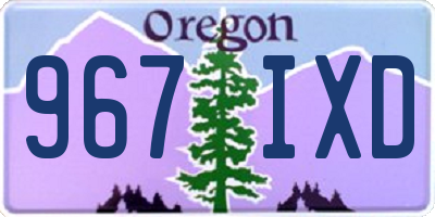 OR license plate 967IXD
