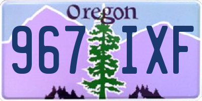 OR license plate 967IXF