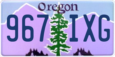 OR license plate 967IXG