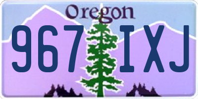 OR license plate 967IXJ