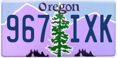 OR license plate 967IXK