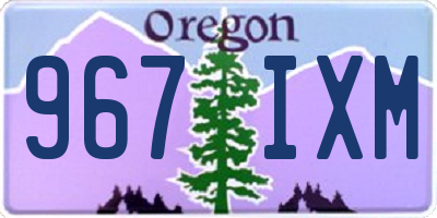 OR license plate 967IXM