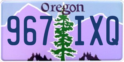 OR license plate 967IXQ