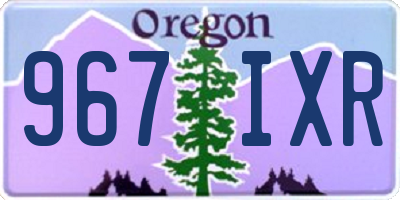 OR license plate 967IXR