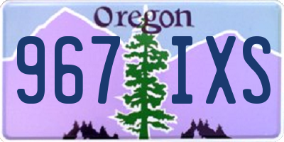 OR license plate 967IXS