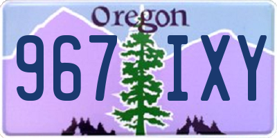 OR license plate 967IXY
