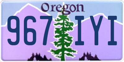 OR license plate 967IYI