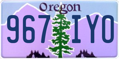 OR license plate 967IYO