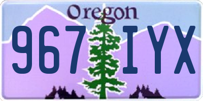 OR license plate 967IYX