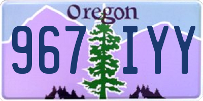 OR license plate 967IYY