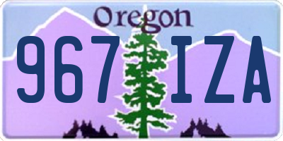 OR license plate 967IZA