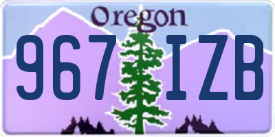 OR license plate 967IZB